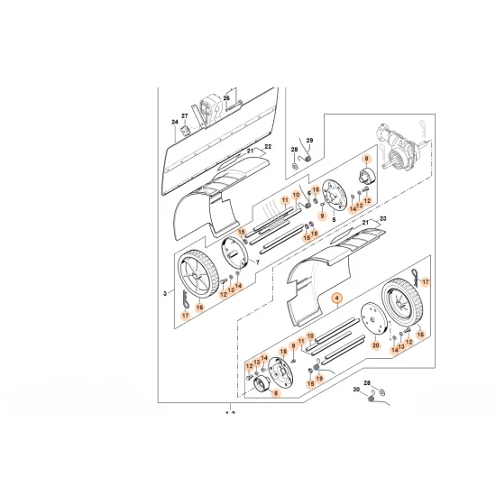 STIHL  Usuwacz do mchów - strona lewa 4601 740 4703